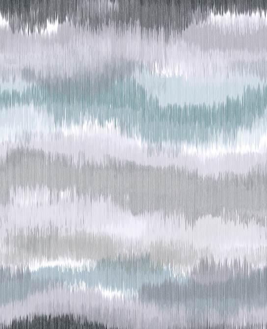 Seabrook Wallpaper Ikat Waves Morning Fog Lillian August Peel and Stick  United States 30.75 25.2" 20.5"  - My Fabric Connection -
