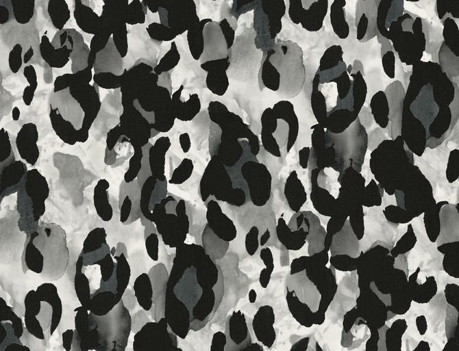 Seabrook Wallpaper Leopard Print Anchored Grey Harry & Grace Peel and Stick  United States 40.5 20.87" 27"  - My Fabric Connection -