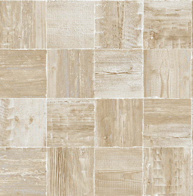 Seabrook Wallpaper Wood Block Wheat NextWall Peel & Stick  United States 30.75 20.87" 20.5"  - My Fabric Connection -
