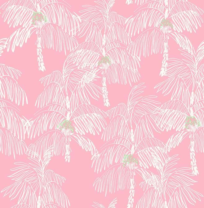 Seabrook Wallpaper Palm Beach Flamingo NextWall Peel & Stick  United States 30.75 20.87" 20.5"  - My Fabric Connection -