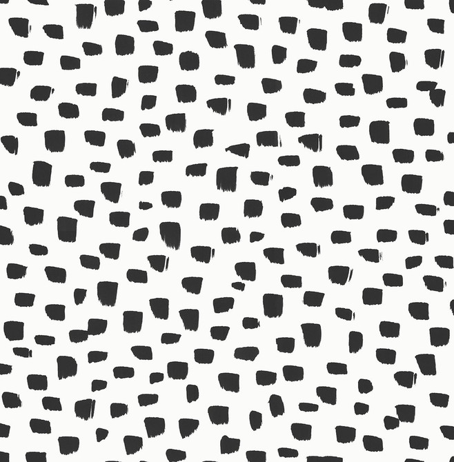 Seabrook Wallpaper Speckled Dot Black & White NextWall Peel & Stick  United States 30.75 20.87" 20.5"  - My Fabric Connection -