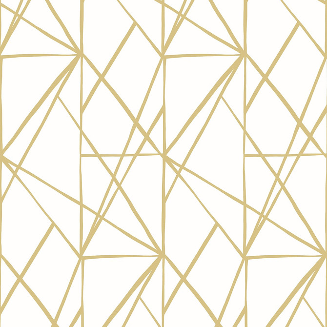 Seabrook Wallpaper Quartz Geo Metallic Gold NextWall Peel & Stick  United States 30.75 25.2" 20.5"  - My Fabric Connection -