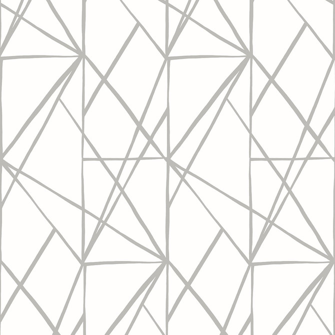 Seabrook Wallpaper Quartz Geo Harbor Grey NextWall Peel & Stick  United States 30.75 25.2" 20.5"  - My Fabric Connection -