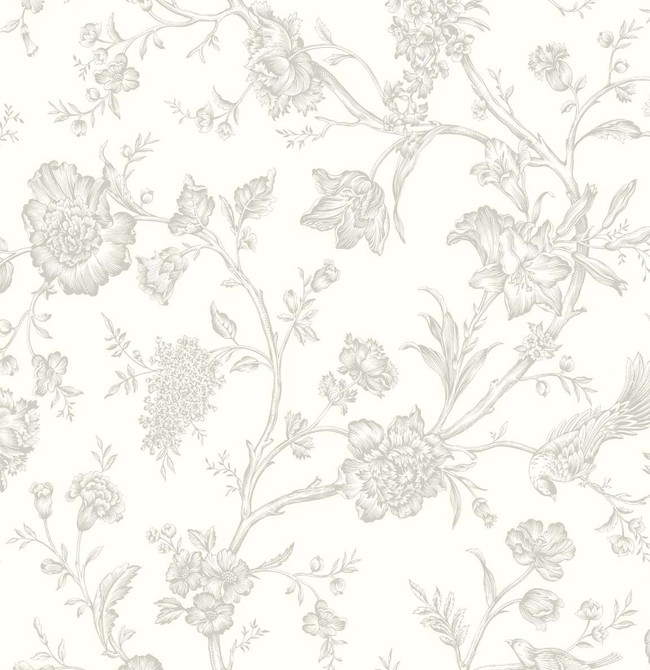 Seabrook Wallpaper Jasmine Chinoiserie Harbor Mist NextWall Peel & Stick  United States 40.5 25.2" 27"  - My Fabric Connection -