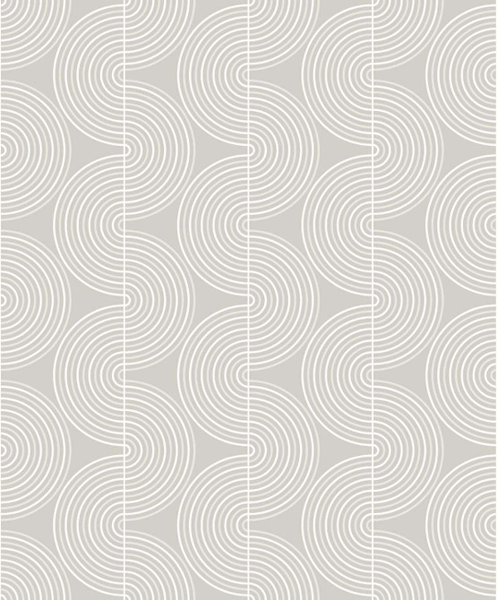 Seabrook Wallpaper Zen Geo Alloy Grey NextWall Peel & Stick  United States 31.35 6.3" 20.9"  - My Fabric Connection -