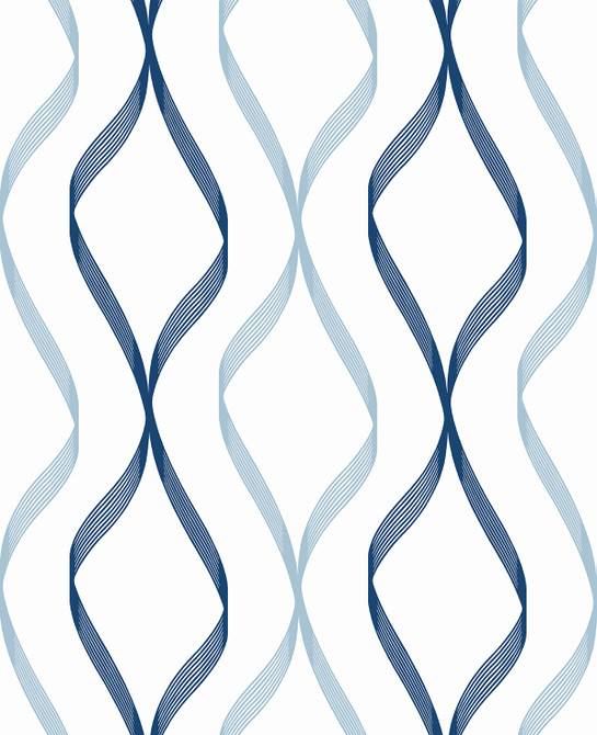 Seabrook Wallpaper Ogee Ribbon Celtic Blue & Dewdrop NextWall Peel & Stick  United States 30.75 12.6" 20.5"  - My Fabric Connection -