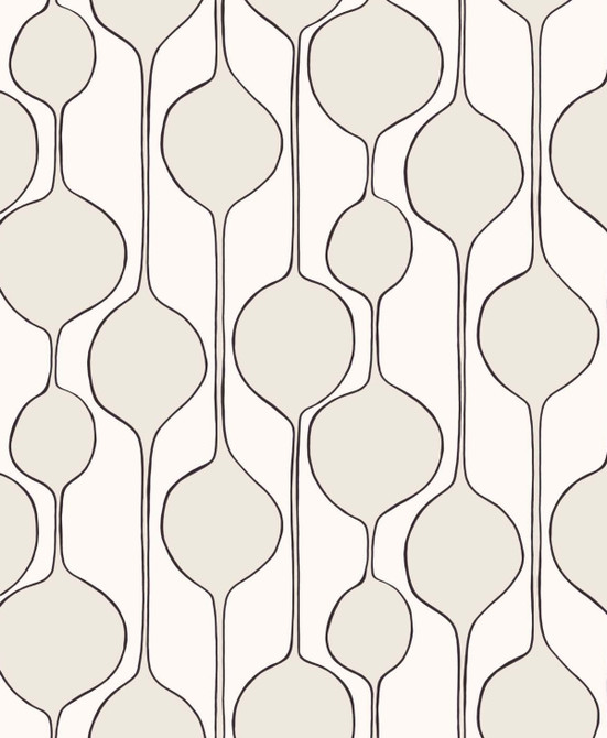 Seabrook Wallpaper Bubble Stripe Marshmallow NextWall Peel & Stick  Netherlands 31.35 12.6" 20.9"  - My Fabric Connection -