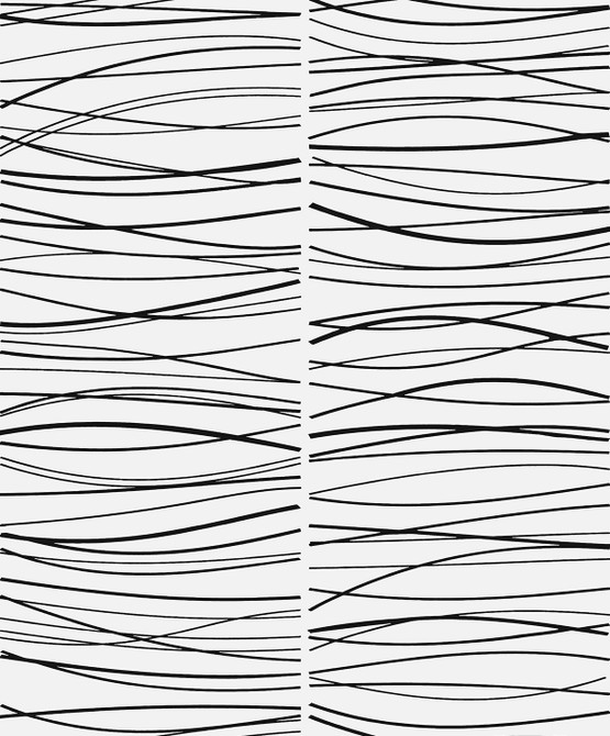 Seabrook Wallpaper Wave Lines Black NextWall Peel & Stick  Netherlands 31.35 25.2" 20.9"  - My Fabric Connection -