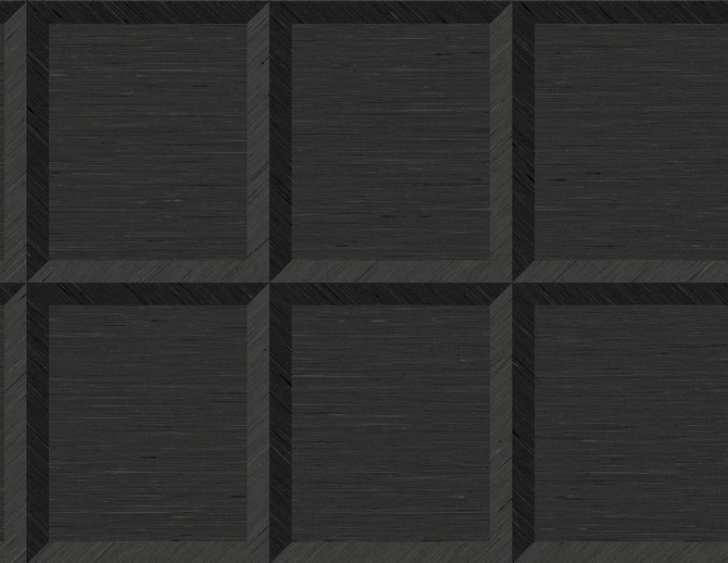 Seabrook Wallpaper Oulu Onyx A Lot More Textures  United States 60.75 20.87" 27"  - My Fabric Connection -