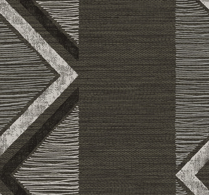 Seabrook Wallpaper Beswick Chevron Shadow Fibers and Threads  United States 60.75 25.2" 27"  - My Fabric Connection -