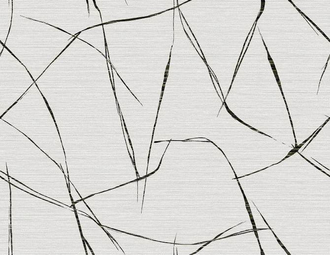 Seabrook Wallpaper Davenport Sketch Black Ice Fibers and Threads  United States 60.75 20.87" 27"  - My Fabric Connection -