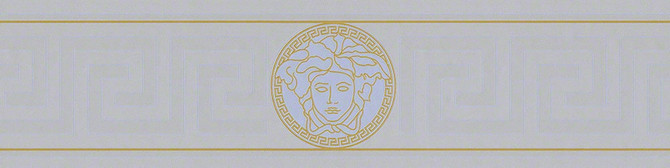 Seabrook Wallpaper Magesty Border Silver Sea Versace Volume 5  Germany 7 20.87" 5.1"  - My Fabric Connection -