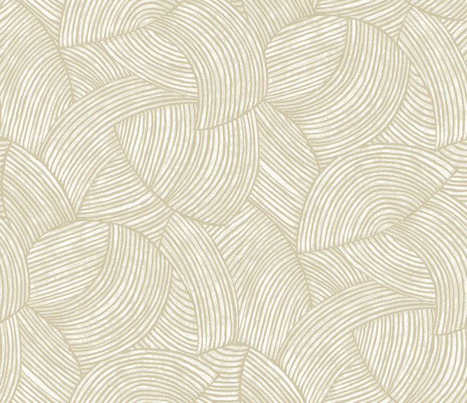 Seabrook Wallpaper Stellara Champagne with Glass Beads Neutral Elements  Netherlands 57.5 18" 20.9"  - My Fabric Connection -