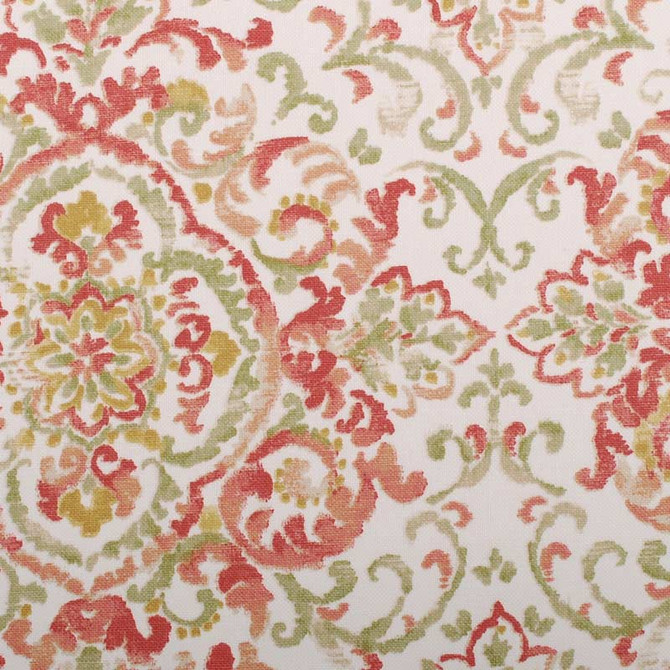 Duralee Fabric 21059 138 Rose/Green Wainwright Traditional Print Collection 55% Cotton, 45% Linen USA - H: 13.5 inches, V:25.25 inches 54 inches  - Duralee - My Fabric Connection