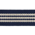 Kravet Design Trim Triple Dot Navy KATE SPADE COLLECTION COTTON - 85%;RAYON - 15% India Horizontal: and Vertical: 1.5 - My Fabric Connection -