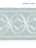 Scalamandre Trim Athena Embroidered Tape Sky SCT33050002 LA BOHEME 54% COTTON 39% VISCOSE 7% SPUN POLYESTER INDIA LIGHT DUTY Horizontal: 3.125" and Vertical: 5.13 - My Fabric Connection -