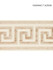 Scalamandre Trim Greek Key Velvet Tape Fawn SCT32790002 ORIANA 50% VISCOSE 50% COTTON INDIA LIGHT DUTY Horizontal: 2.875" and Vertical: 4 - My Fabric Connection -