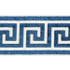 Scalamandre
 Trim Greek Key Velvet Tape/Indigo Sc 0005T3279 ORIANA 50% VISCOSE 50% COTTON INDIA LIGHT DUTY Horizontal: 2.875" and Vertical: 4" - My Fabric Connection -