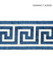 Scalamandre Trim Greek Key Velvet Tape Indigo SCT32790005 ORIANA 50% VISCOSE 50% COTTON INDIA LIGHT DUTY Horizontal: 2.875" and Vertical: 4 - My Fabric Connection -