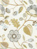 Scalamandre Fabric Willowood Embroidery Summer Sage SC270710001 JARDIN 70% LINEN 30% VISCOSE INDIA LIGHT DUTY Horizontal: 31.125" and Vertical: 25.125" 51 - My Fabric Connection -