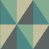 Cole & Son Wallcovering Apex Grand Teal COLE & SON GEOMETRIC II PAPER - 100% United Kingdom Horizontal: and Vertical: 27 27 - My Fabric Connection -