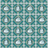 Gaston Y Daniela Fabric Porcelanas Esmeralda GASTON LIBRERIA COTTON - 100% Italy HEAVY Horizontal: 25.61 and Vertical: 24.62 52 - My Fabric Connection -