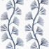Schumacher Fabric Ginkgo Embroidery Marine 73081 ORIENT EXPRESS See Sample INDIA - </p><p>Repeat: Horizontal: 18" (46CM) and Vertical: 30 1/2" (77CM) 58" (147CM) - My Fabric Connection -