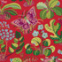 Schumacher Fabric Exotic Butterfly Red 176180 Good-Vibrations 100% Linen - Horizontal: 26.5 and Vertical: 31 54.5 - My Fabric Connection -