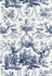 Schumacher Fabric Le Couronnement De La Rosiere Bleu 175271 Classic-Prints 100% Cotton - Horizontal: 33 and Vertical: 37.25 66 - My Fabric Connection -
