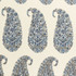 Schumacher Fabric Shirala Paisley Delft 173783 CLASSIC PRINTS See Sample BELGIUM . </p><p>Repeat: Horizontal: 13 3/8" (34CM) and Vertical: 51" (130CM) 53 1/2" WIDE (136CM) - My Fabric Connection -