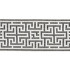 Schumacher Trim Maze Tape Black 75952 INDOOR/OUTDOOR PRINTS & WOVENS III POLYOLEFIN 100% UNITED KINGDOM </p><p>Repeat: Horizontal: 3 3/4" (10CM) and Vertical: 3.625 - My Fabric Connection -
