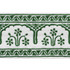 Schumacher Trim Nikola Tape Emerald 74192 OTTOMAN CHIC See Sample INDIA - </p><p>Repeat: Horizontal: 2 1/2" (6CM) and Vertical: - 3 1/4" (8CM) - My Fabric Connection -