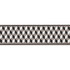 Schumacher Fabric Tumbling Blocks Tape Grisaille & Noir 71260 Miles-Redd-Passementerie 70% Viscose, 30% Rayon - Horizontal: 5/8- and Vertical: - 2.75 - My Fabric Connection -
