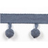 Europatex Fabric Le Lin Beaded Fringe Blue Le Lin 63% Linen, 37% Rayon 1.46 inches - My Fabric Connection -