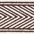 Schumacher Trim Nicholson Tape Espresso 69961 CLIQUE See Sample INDIA - </p><p>Repeat: Horizontal: 2 3/4" (7CM) and Vertical: 1/2" (1CM) 3" (8CM) - My Fabric Connection -