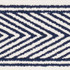 Schumacher Trim Nicholson Tape Navy 69962 CLIQUE See Sample INDIA - </p><p>Repeat: Horizontal: 2 3/4" (7CM) and Vertical: 1/2" (1CM) 3" (8CM) - My Fabric Connection -