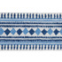 Schumacher Trim Toula Hand Blocked Linen Tape Blues 77330 STATEMENT TRIMS LINEN 100% INDIA </p><p>Repeat: Horizontal: and Vertical: 3 - My Fabric Connection -