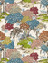 Scalamandre Fabric Sea Of Trees Print Sunrise SC166270001 PACIFICA 60% LINEN 30% COTTON 10% NYLON UNITED KINGDOM MEDIUM DUTY Horizontal: 26.75" and Vertical: 27.5" 55 - My Fabric Connection -