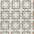 Clarke And Clarke Fabric Sekai Cinnabar/Aqua CLARKE & CLARKE AMARA VISCOSE - 70%;LINEN - 30% India Horizontal: 6.57 and Vertical: 6.22 55 - My Fabric Connection -
