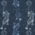 Clarke And Clarke Fabric Tigris Navy Fabric COTTON - 100% United Kingdom HEAVY </p><p>Repeat: H: 18.11, V: 21.85 54 - My Fabric Connection -