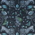 Clarke And Clarke Fabric Extinct Velvet Navy ANIMALIA BY EMMA J SHIPLEY FOR C&C POLYESTER - 100% Spain HEAVY Horizontal: 27.17 and Vertical: 22.24 54 - My Fabric Connection -