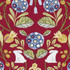 Clarke And Clarke Fabric Forester Rouge CLARKE & CLARKE SHERWOOD COTTON - 100% Turkey MEDIUM Horizontal: 18 and Vertical: 16.1 54 - My Fabric Connection -