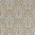 Clarke And Clarke Fabric Persia Teal/Spice CLARKE & CLARKE EDEN COTTON - 90%;LINEN - 10% Spain MEDIUM Horizontal: 13.375 and Vertical: 13.5 54.375 - My Fabric Connection -
