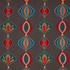 Baker Lifestyle Fabric Viva Teal/Spice FIESTA POLYESTER - 40%;LINEN - 35%;COTTON - 25% India Horizontal: 17.336 and Vertical: 14.972 52.008 - My Fabric Connection -