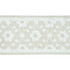 Schumacher Trim Brinda Hand Blocked Tape Ivory 79120 JACARANDA LINEN 100% INDIA </p><p>Repeat: Horizontal: and Vertical: 5" (13CM) 3.5 - My Fabric Connection -