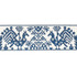 Schumacher Trim Tarpan Embroidered Tape Navy 80000 BOHEMIA LINEN 100% INDIA </p><p>Repeat: Horizontal: 3 1/2" (9CM) and Vertical: 31 2/5 (80CM) 4 - My Fabric Connection -