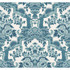 Cole & Son Wallcovering Lola Petrol Blues On White COLE & SON SEVILLE NON WOVEN - 100% United Kingdom Horizontal: 27 and Vertical: 25.2 27 - My Fabric Connection -