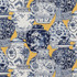 Lee Jofa Fabric Pandan Print Maize/Blue MINDORO COTTON - 100% Italy MEDIUM Horizontal: 53.54 and Vertical: 25.2 53.94 - My Fabric Connection -