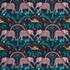 Clarke And Clarke Fabric Zambezi Satin Navy WILDERIE BY EMMA J SHIPLEY FOR C&C COTTON - 100% United Kingdom HEAVY Horizontal: 27 and Vertical: 21.78 54 - My Fabric Connection -