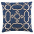 Schumacher Pillow Cordoba Embroidery 22" Indigo Pillow AU NATUREL 56% Linen, 34% Viscose Rayone 22 - My Fabric Connection -